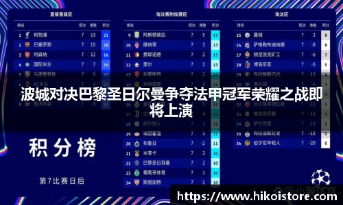 波城对决巴黎圣日尔曼争夺法甲冠军荣耀之战即将上演
