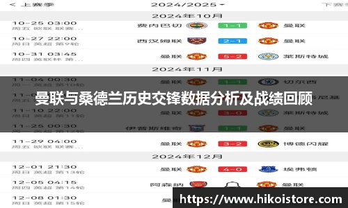 曼联与桑德兰历史交锋数据分析及战绩回顾